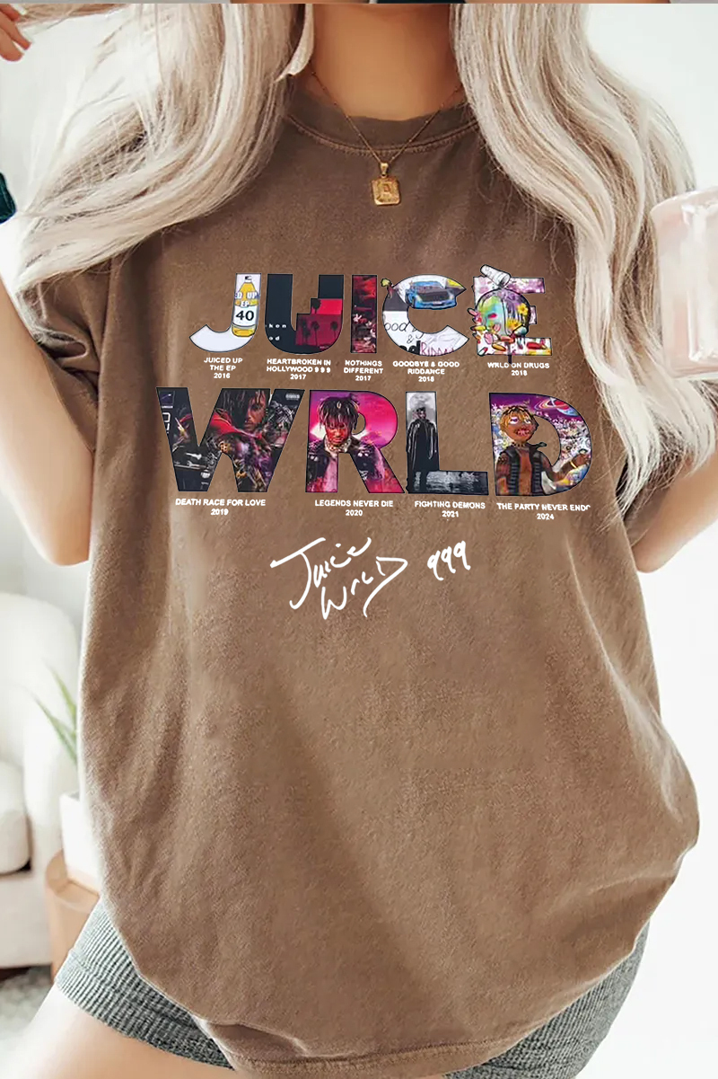 WRLD letter print ladies short-sleeved T-shirt