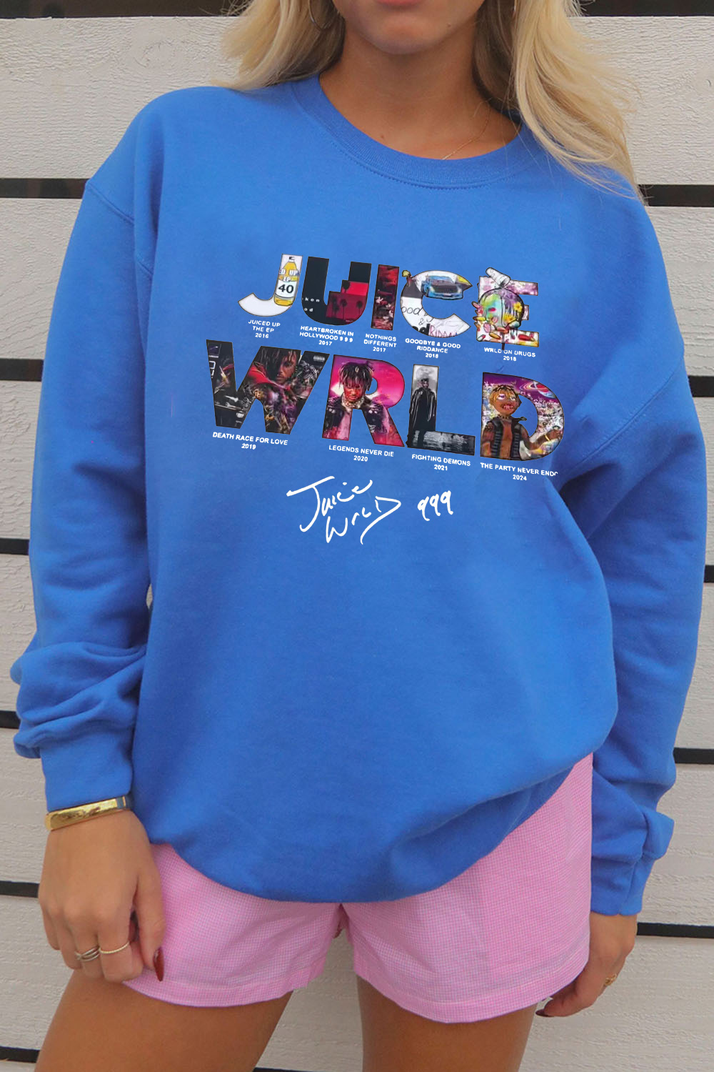 juice wrld round neck women's sweatshirt