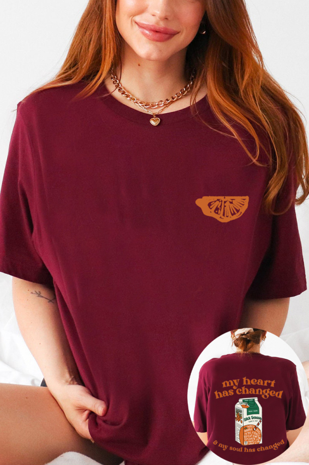 Orange  Noah Kahan My Heart Has Changed Tshirt