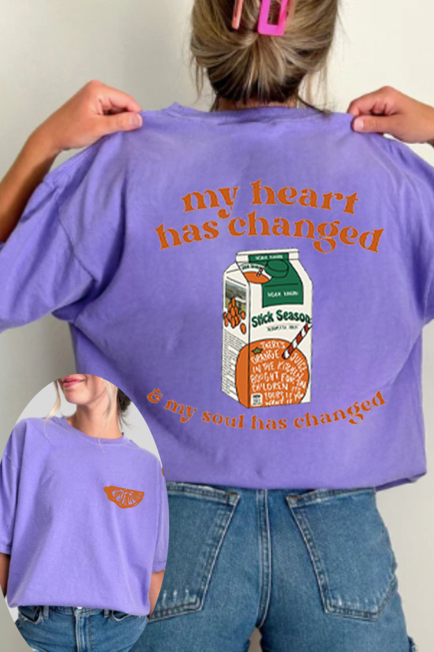 Orange  Noah Kahan My Heart Has Changed Tshirt