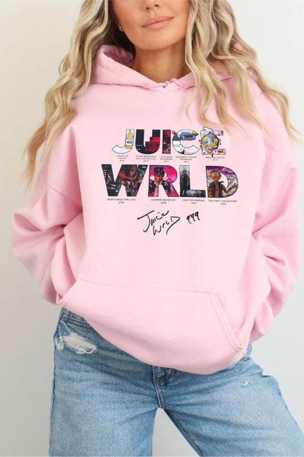 WRLD lettering print hoodie