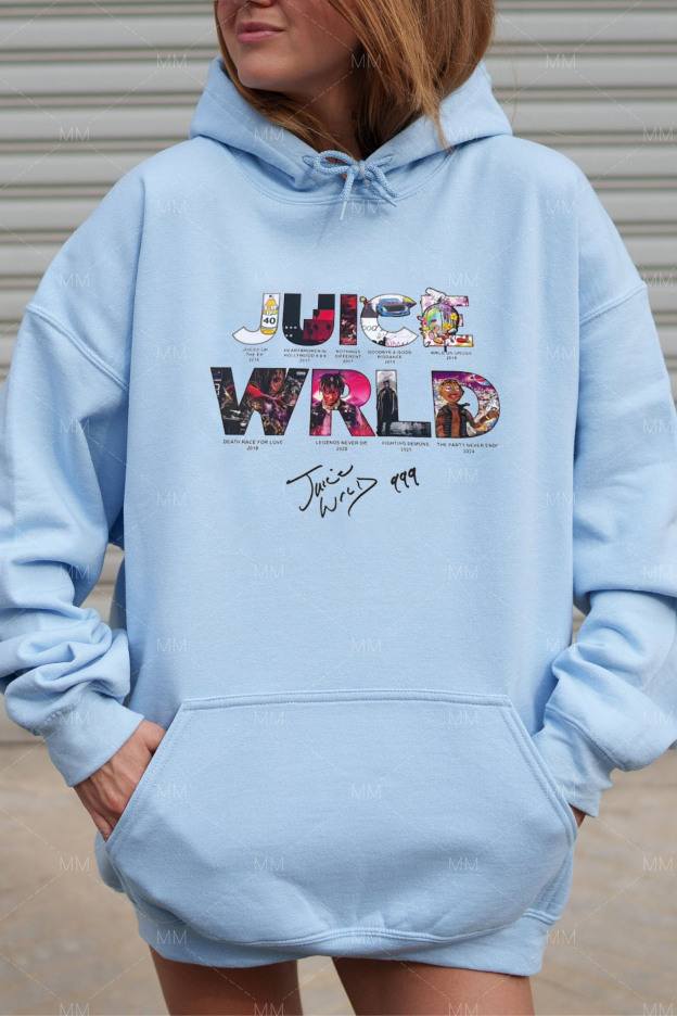 WRLD lettering print hoodie