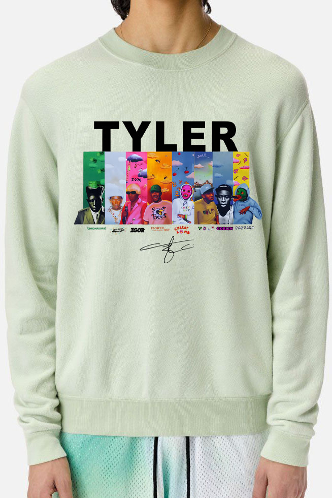Tyler cartoon print crew neck sweatshirt