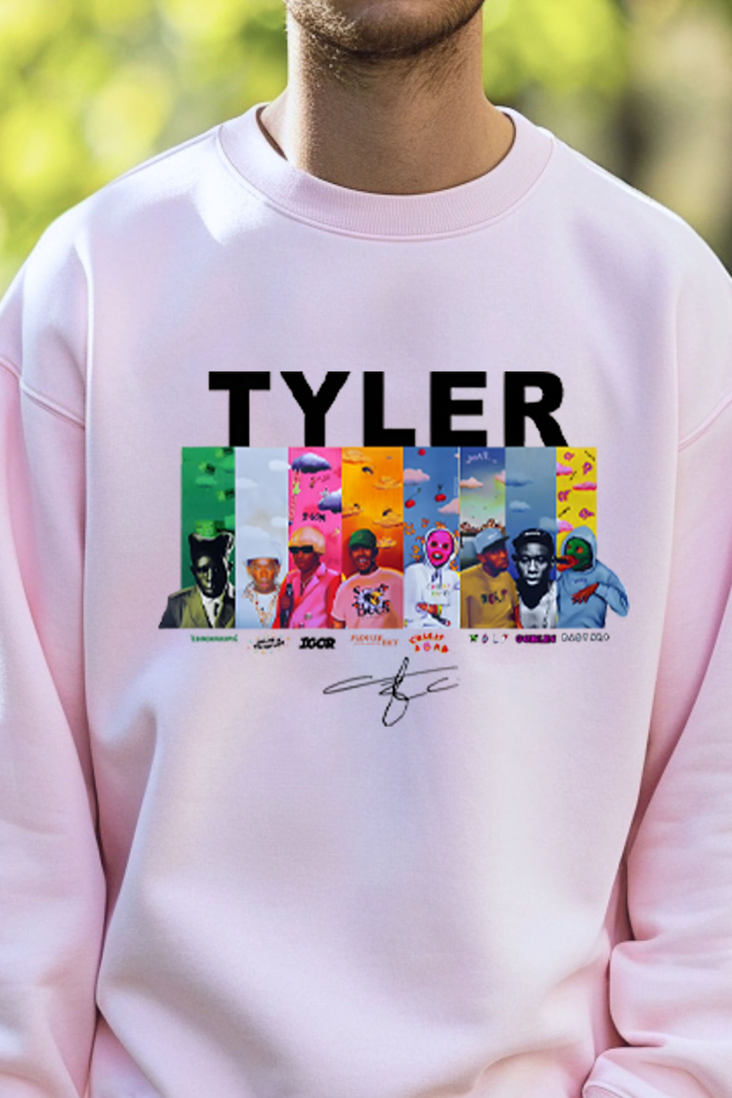 Tyler cartoon print crew neck sweatshirt
