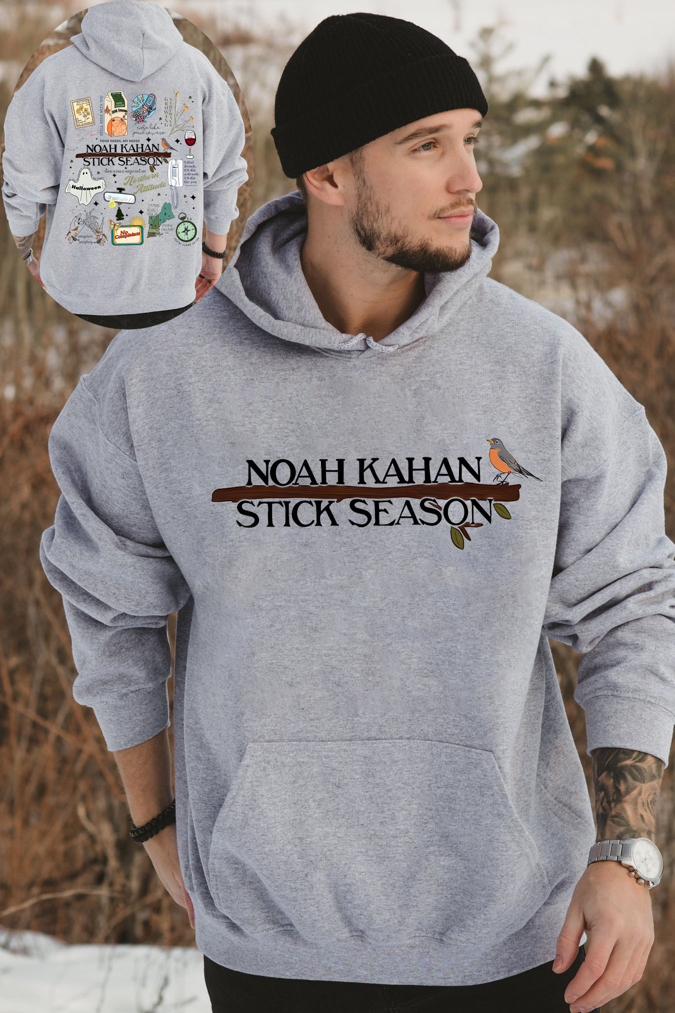 STICK SEASON NOAH KAHAN FULL VERSION NEW DESIGN HOODIE-MEN