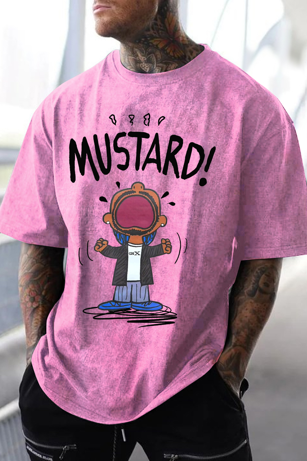 Washed cotton GNX Men's short-sleeved T-shirt