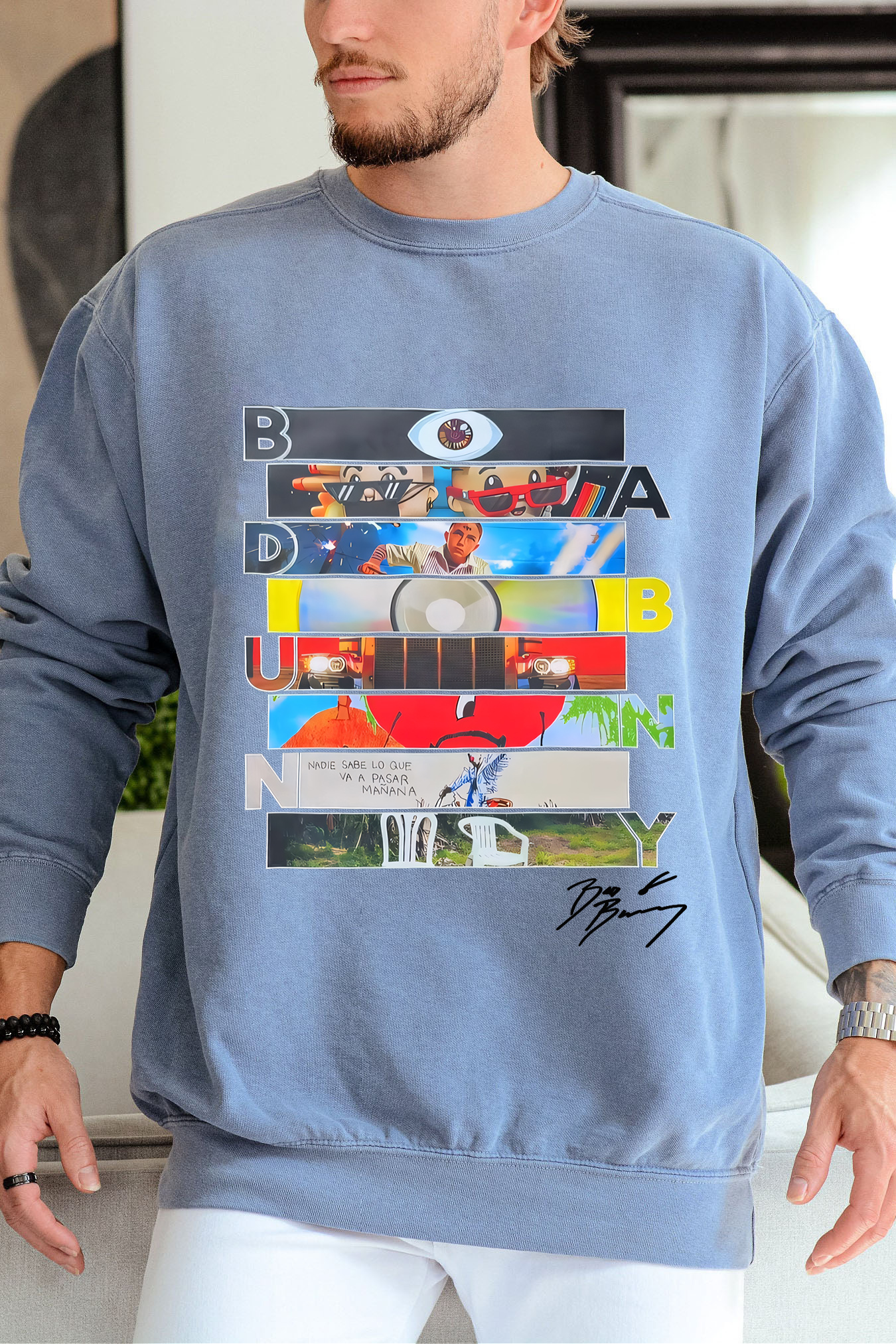 Bad Bunny Signature Sweatshirt For Men