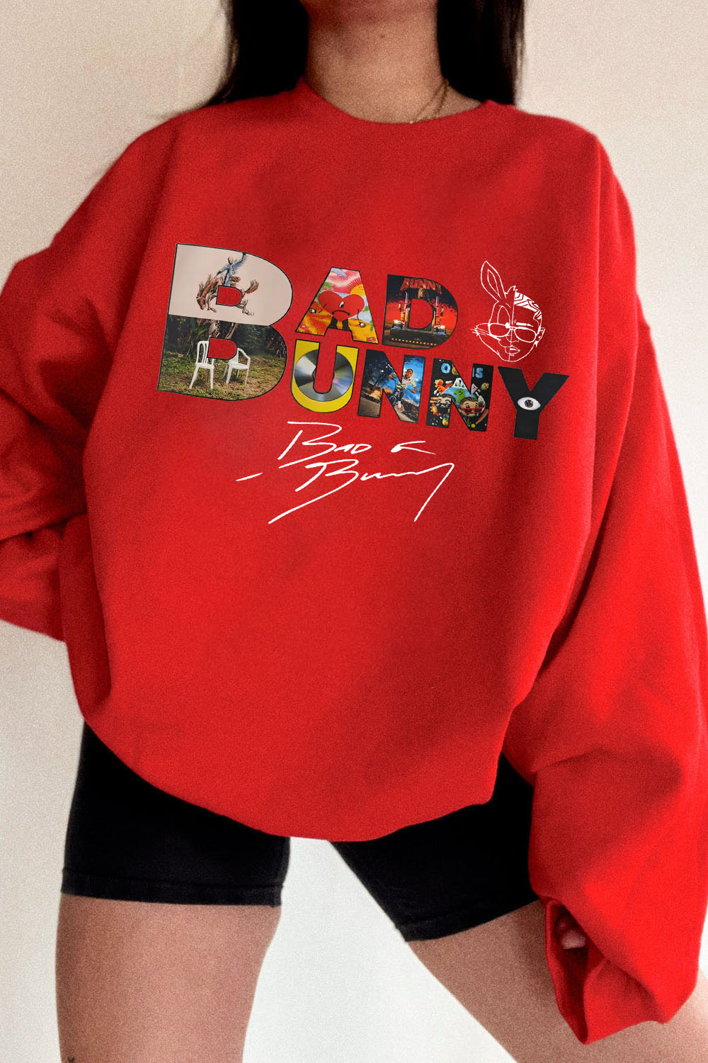 Bad Bunny Album Cover Design Women Sweatshirt
