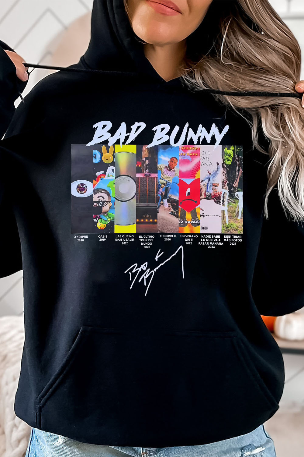 badbunny women hoodie