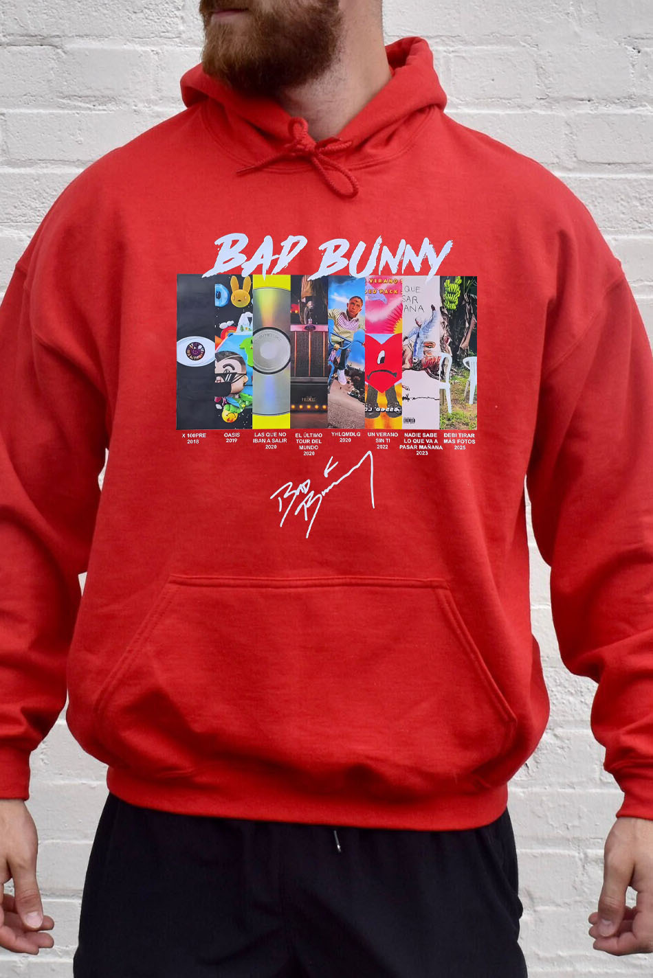 badbunny men hoodie