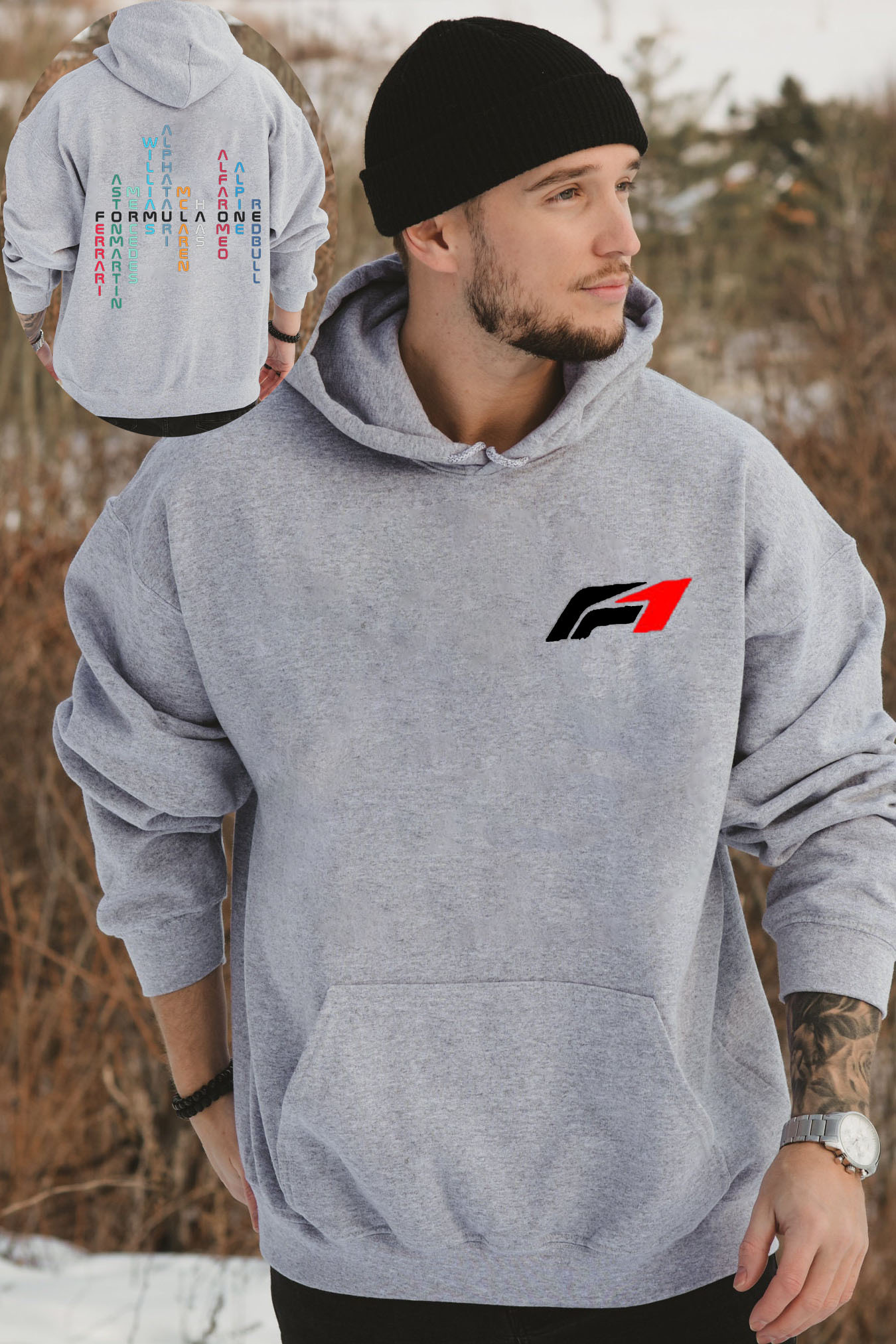 All Teams Formula 1 Unisex 2Sides men hoodie
