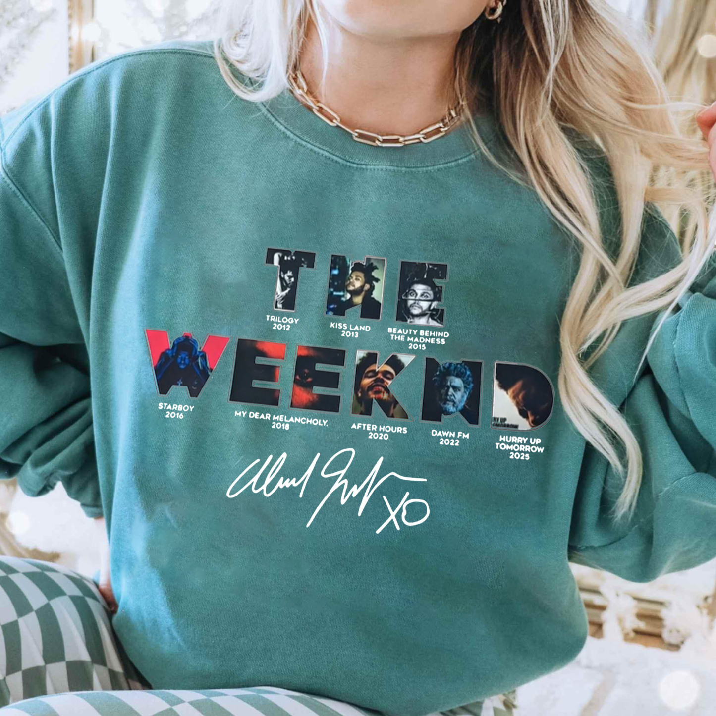 Theweeknd 2025 print sweatshirt