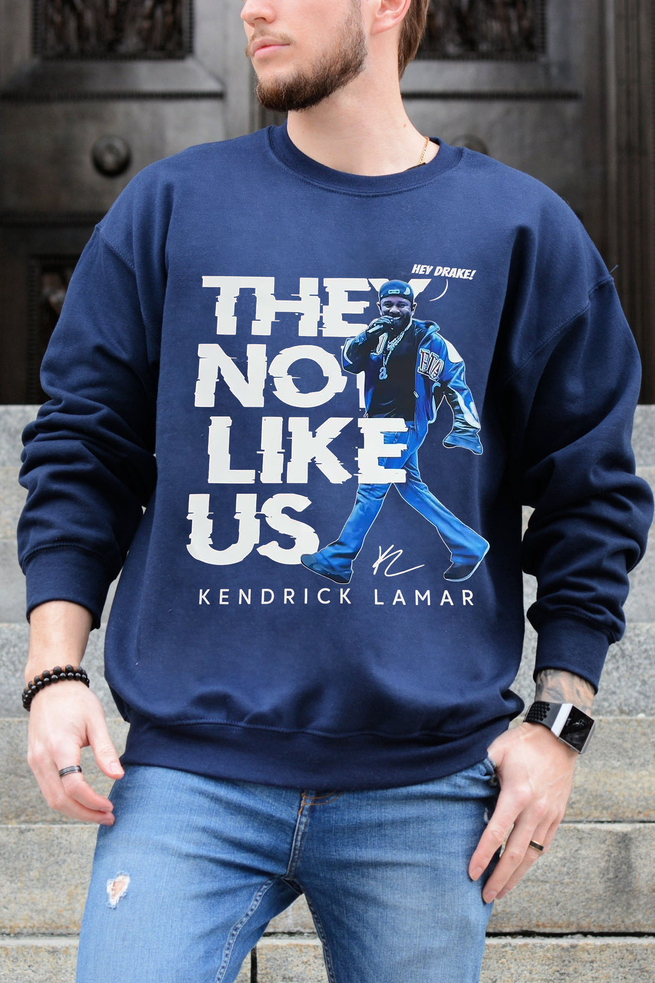 kendrick Not like US men's sweatshirt