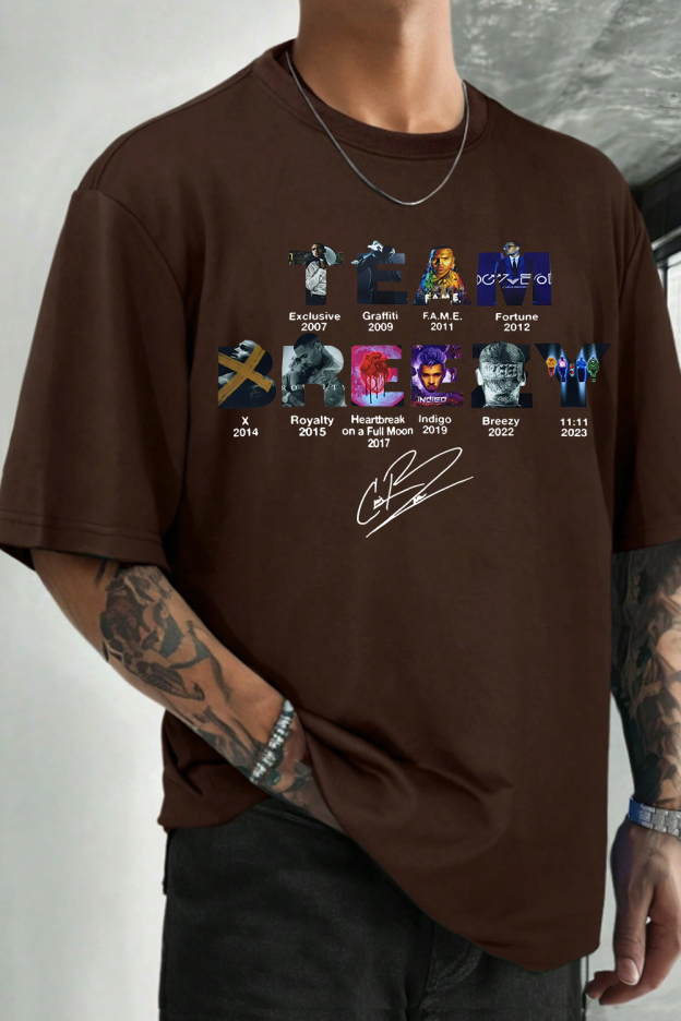 Team Breezy Chris Brown Album Tee For Men
