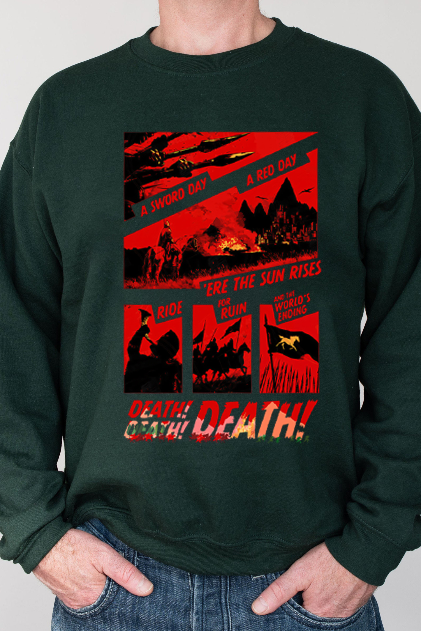 Lord of the Rings-Cycling Print Men's Sweatshirt