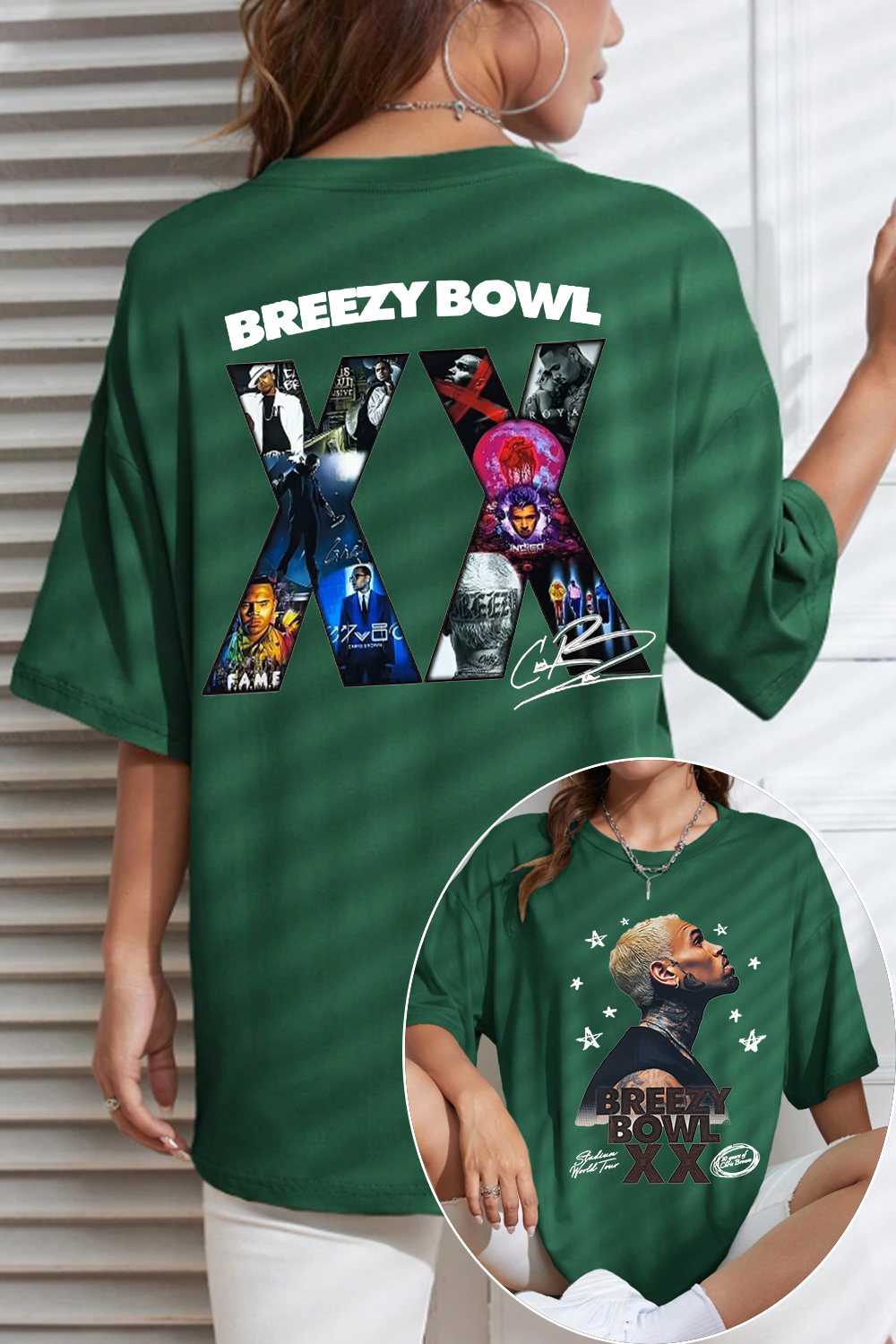 2 Sided Chris Brown Graphic Shirt For Women