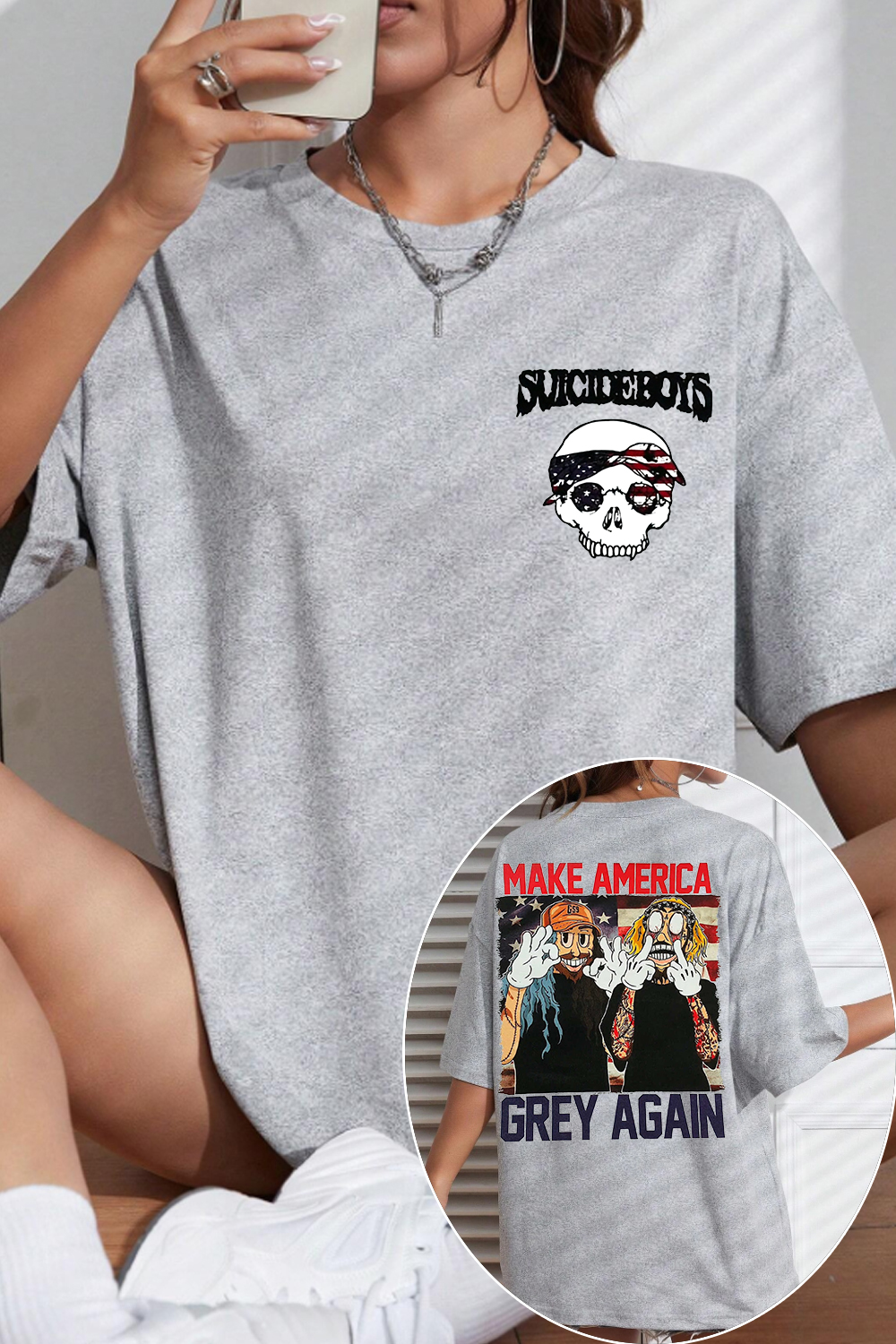 greyday double-sided printed short-sleeved T-shirt