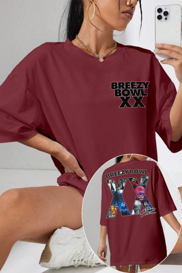 2 Sided chris b Graphic Shirt For Women