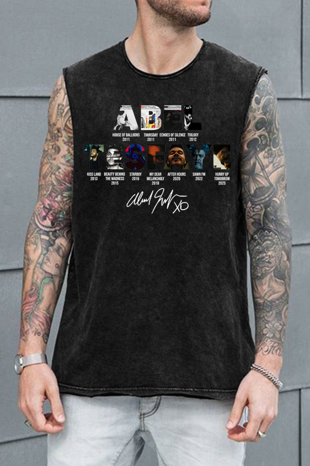 abeltesfaye Theweeknd Wash cotton tank