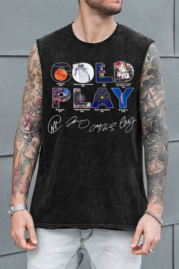 Coldplay Wash cotton tank