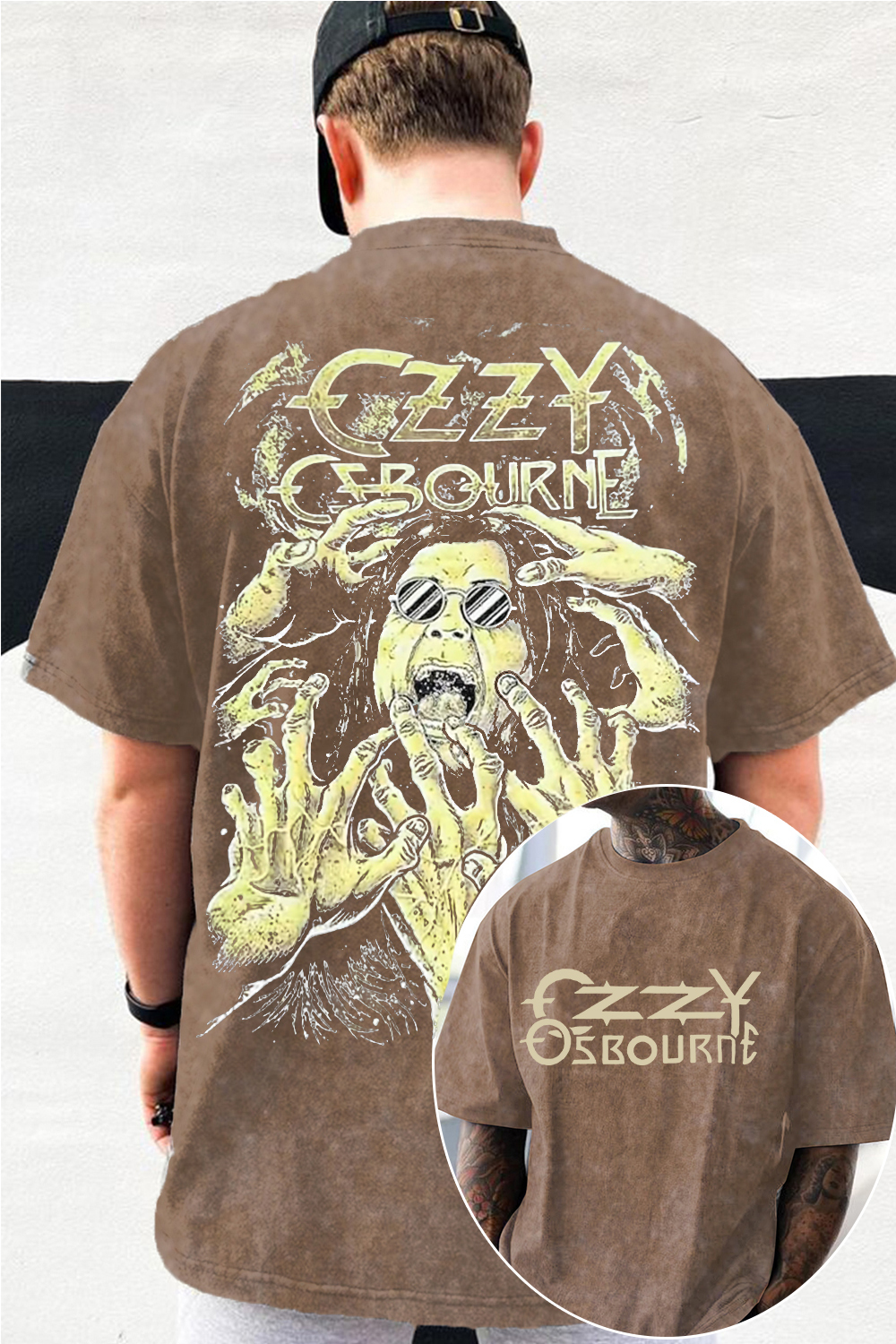 blacksabbath Ozzy washed print tee