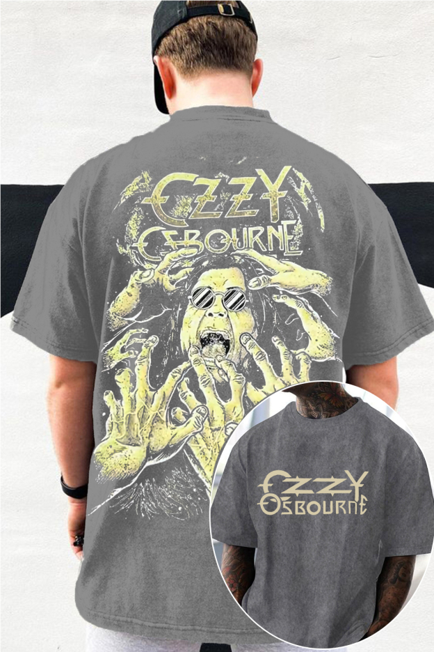 blacksabbath Ozzy washed print tee