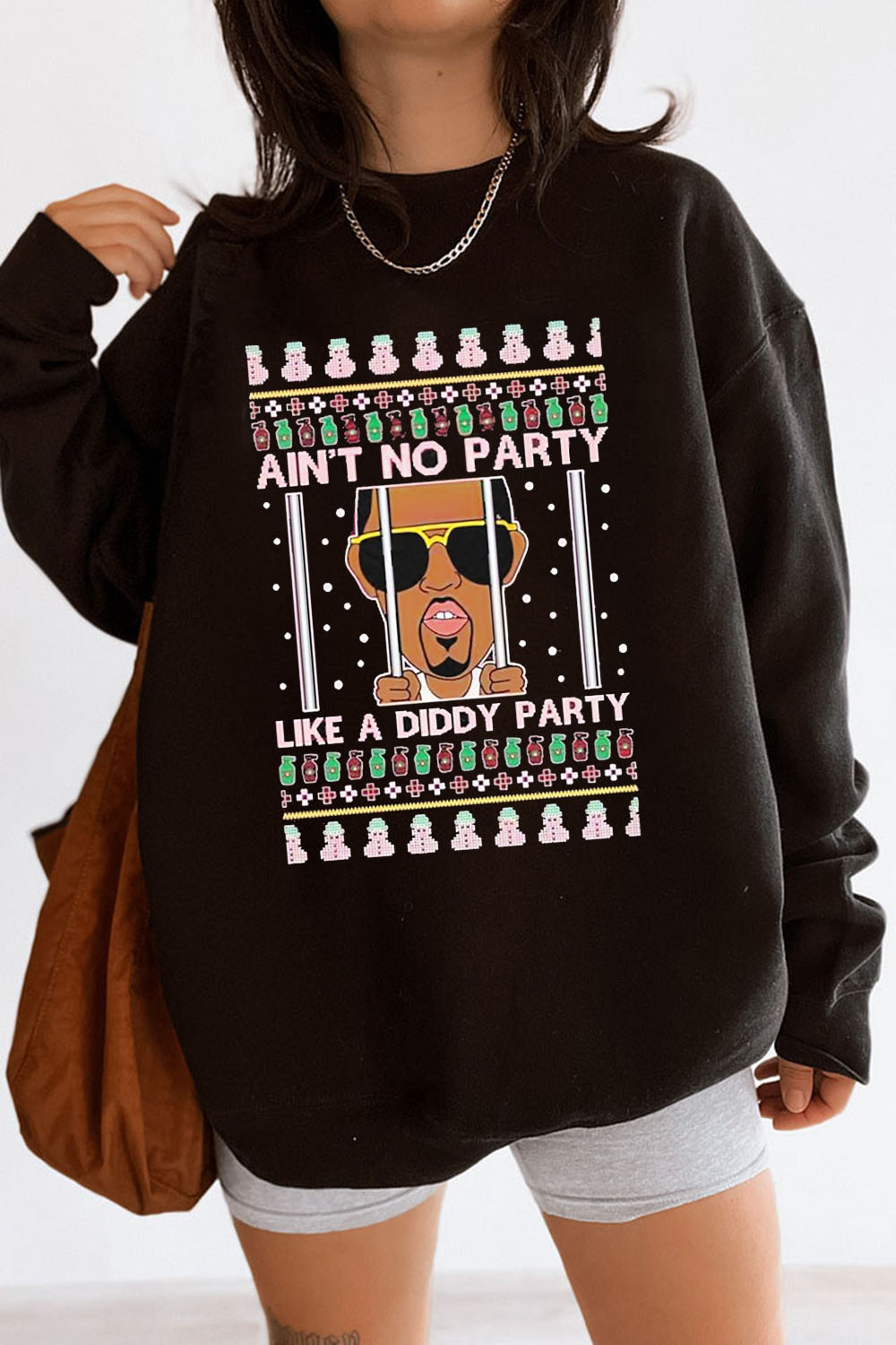 Official Ain’t No Party Like A Diddy Party Ugly Christmas Sweatshirt For Women