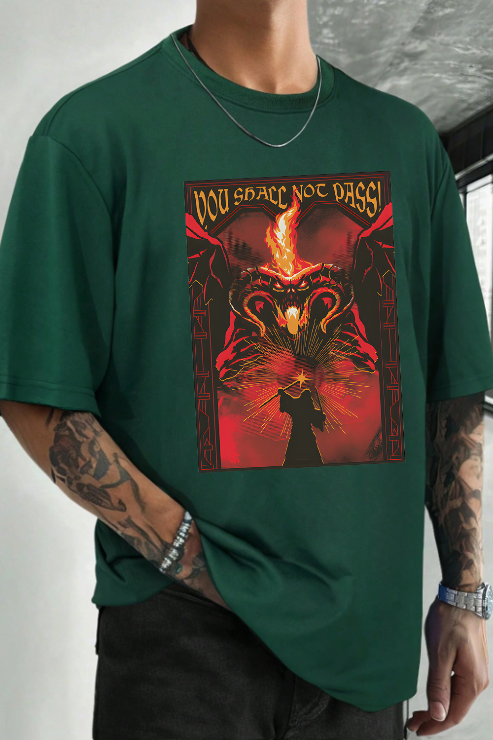 Fire and shadow clash LOTR Tee For men