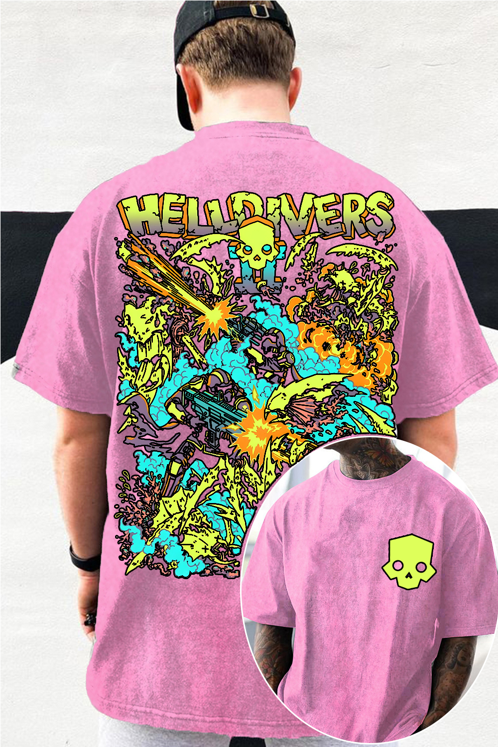 Helldivers 2 Oversized Vintage Unisex Washed Shirt