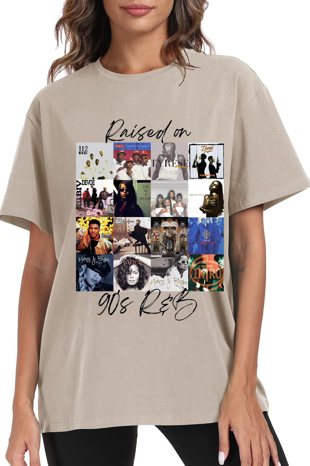 Raised On 90s R&B Album Music Artists-2 Shirts
