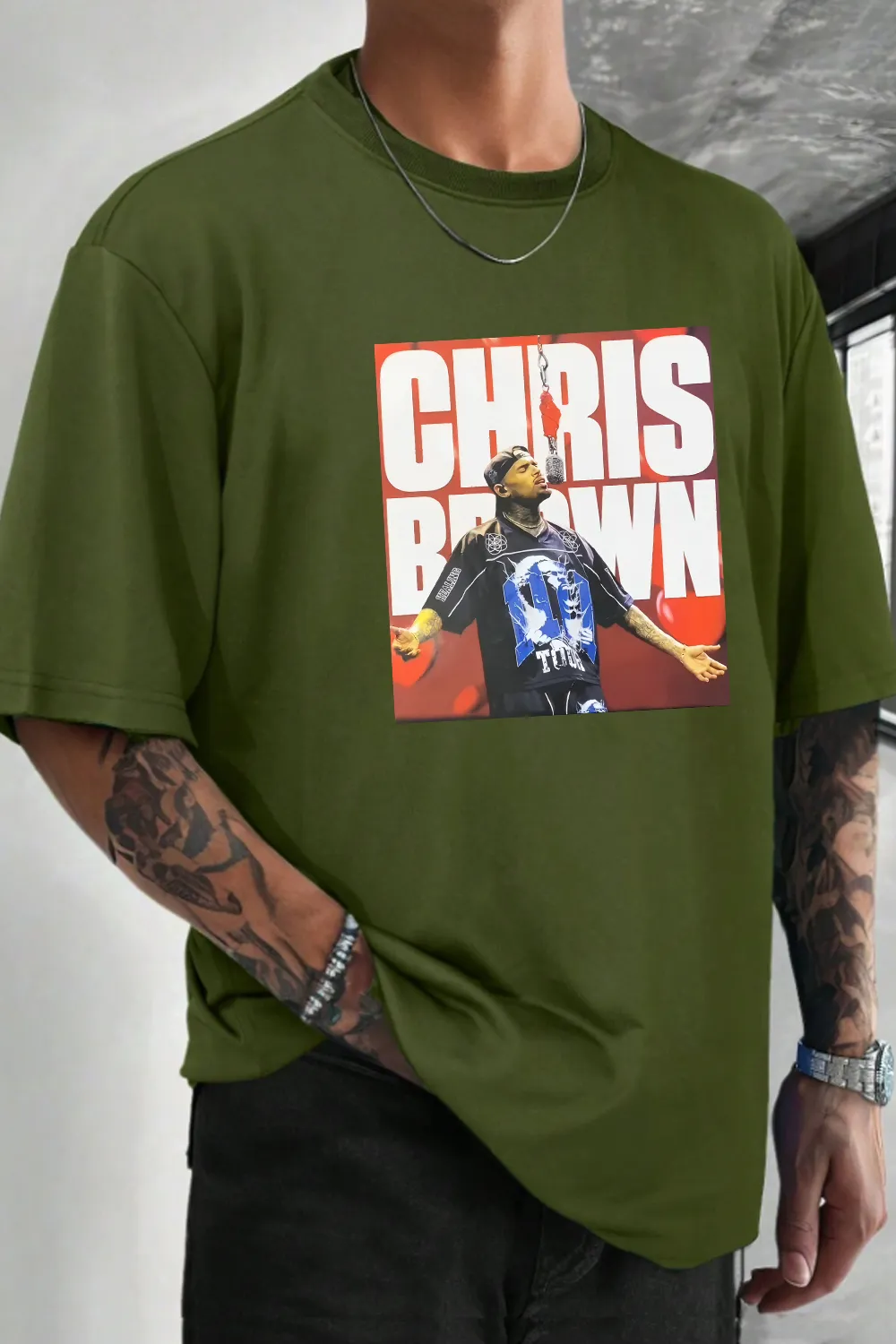 Chris Brown Concert Graphic Tee For Men