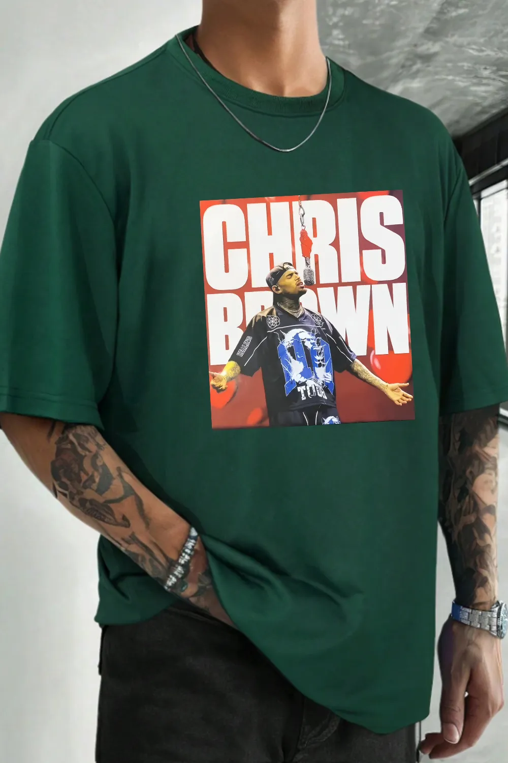 Chris Brown Concert Graphic Tee For Men