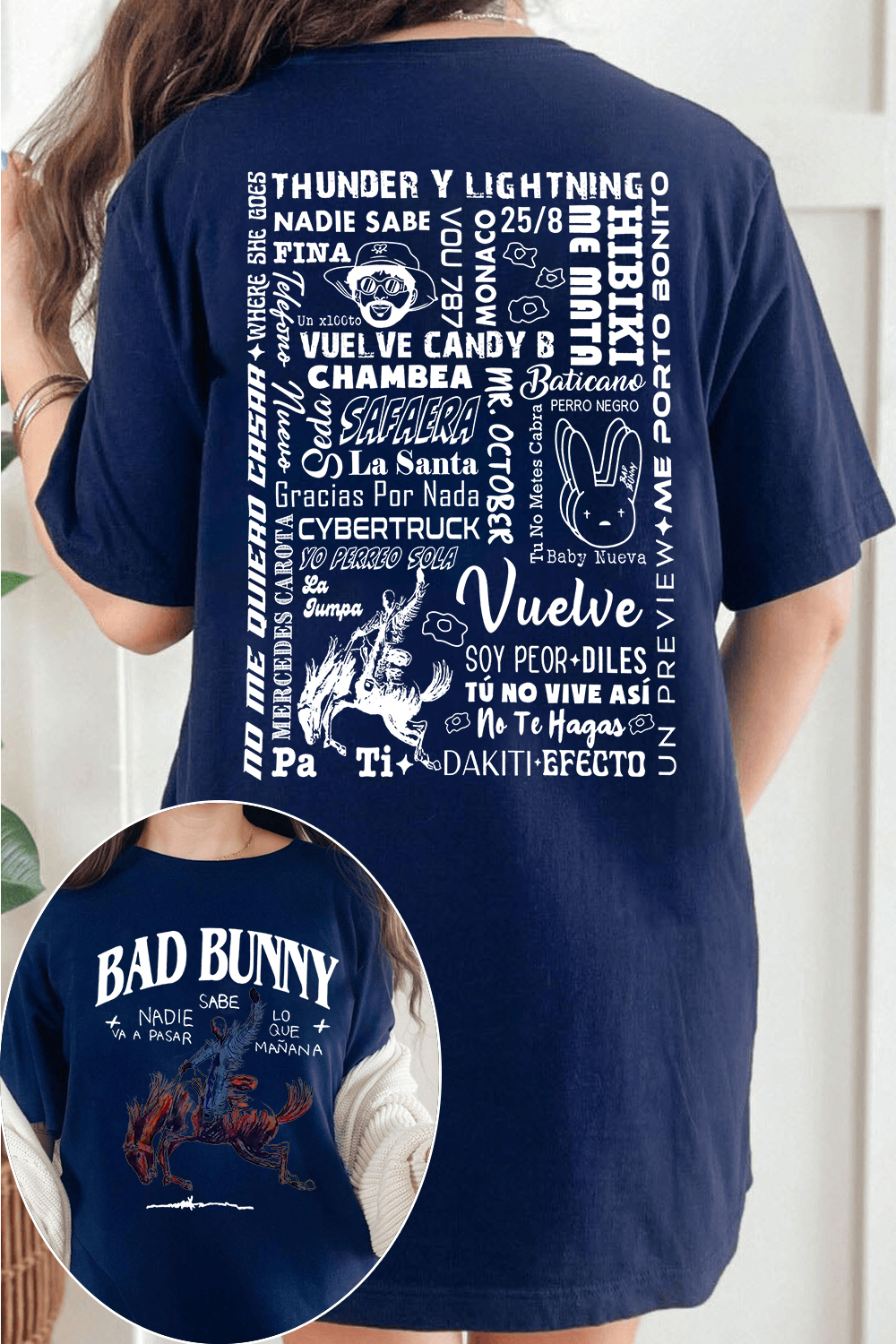 bad bunny retro song T-shirt