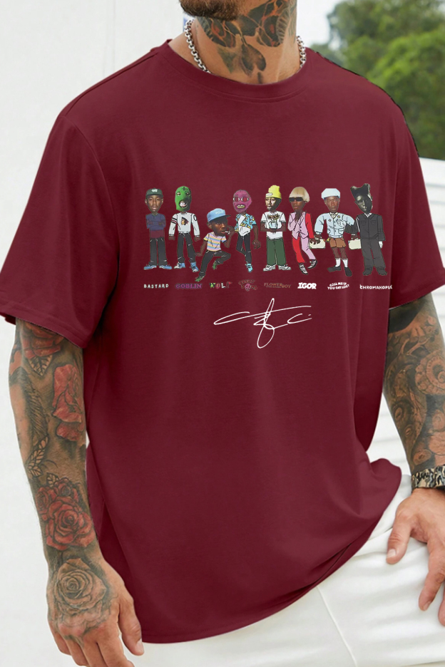 Tylerthecreator cartoon print men's t-shirt