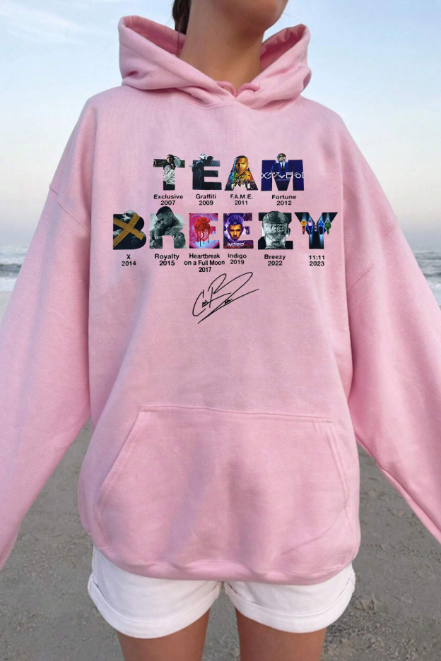 Team Breezy Chris Brown Album Hoodie For Women