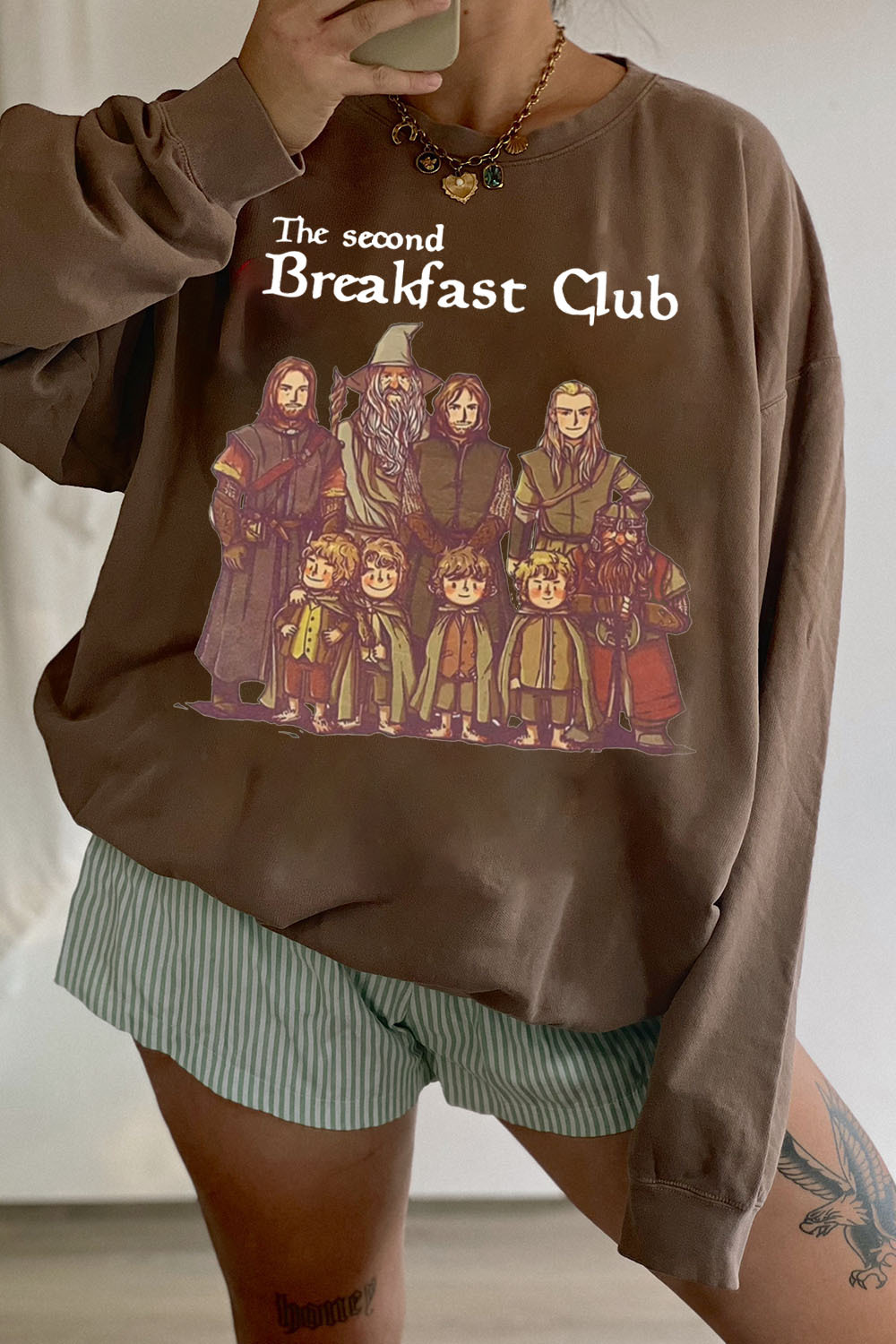 Lord of the Rings cartoon casual women printed sweatshirt