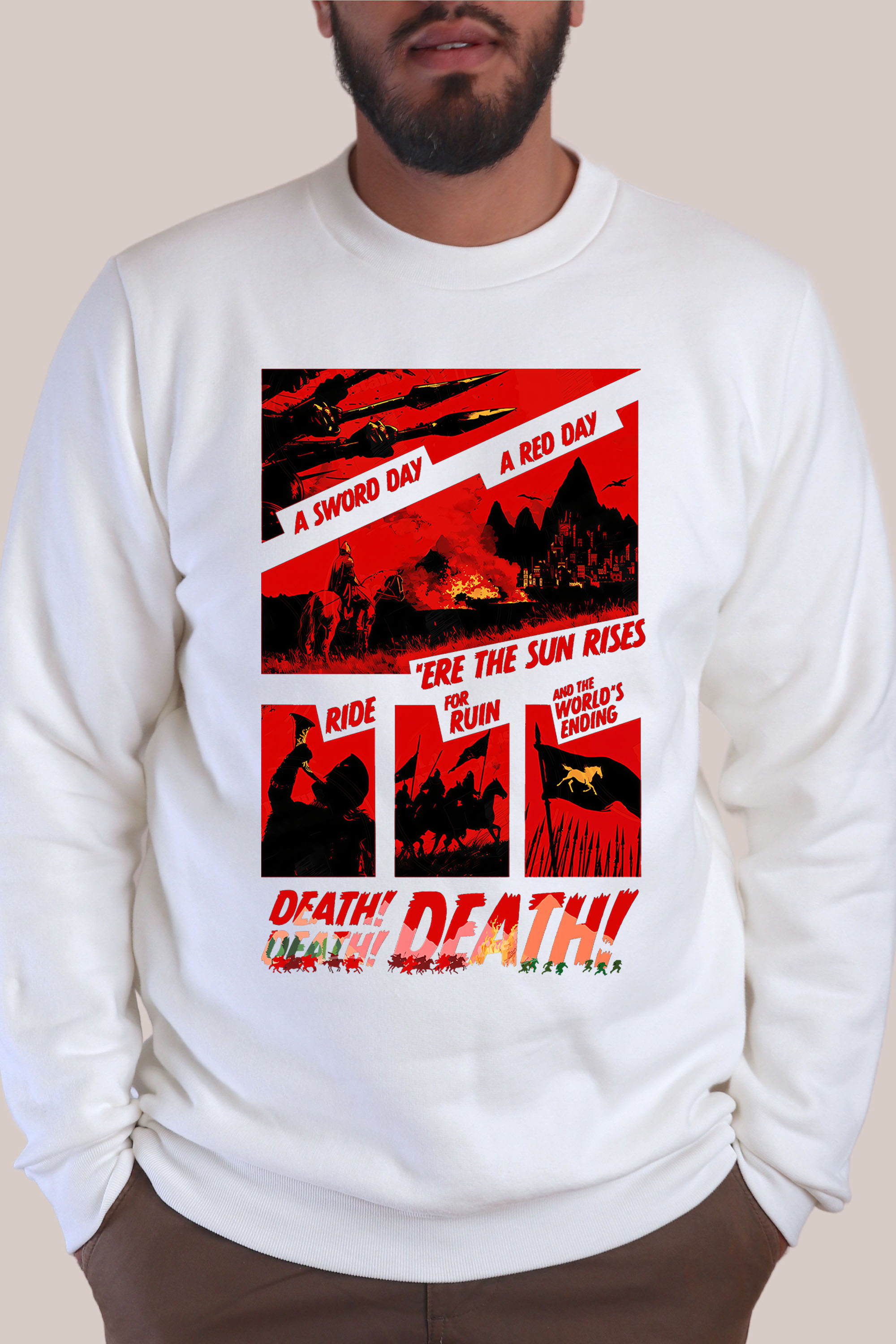 Lord of the Rings-Cycling Print Men's Sweatshirt