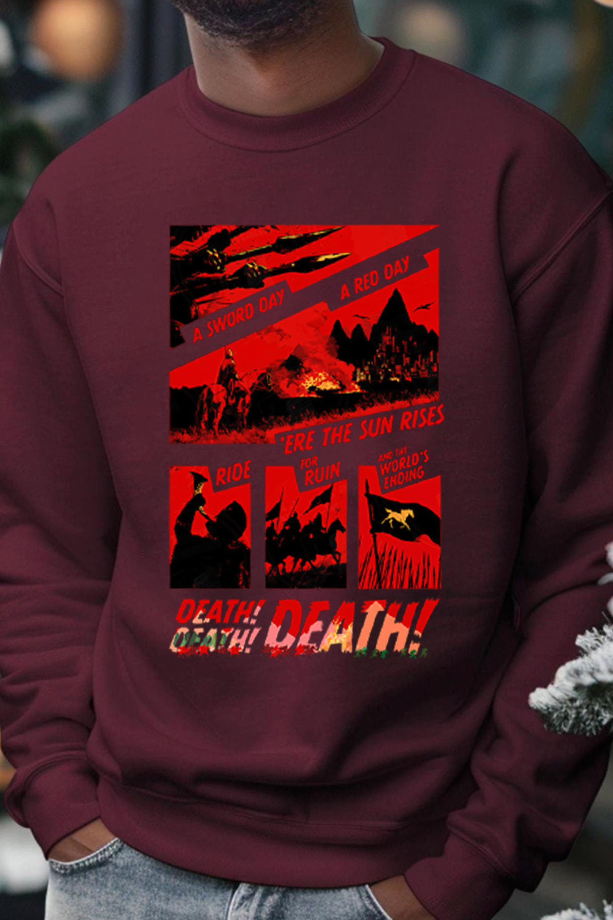 Lord of the Rings-Cycling Print Men's Sweatshirt