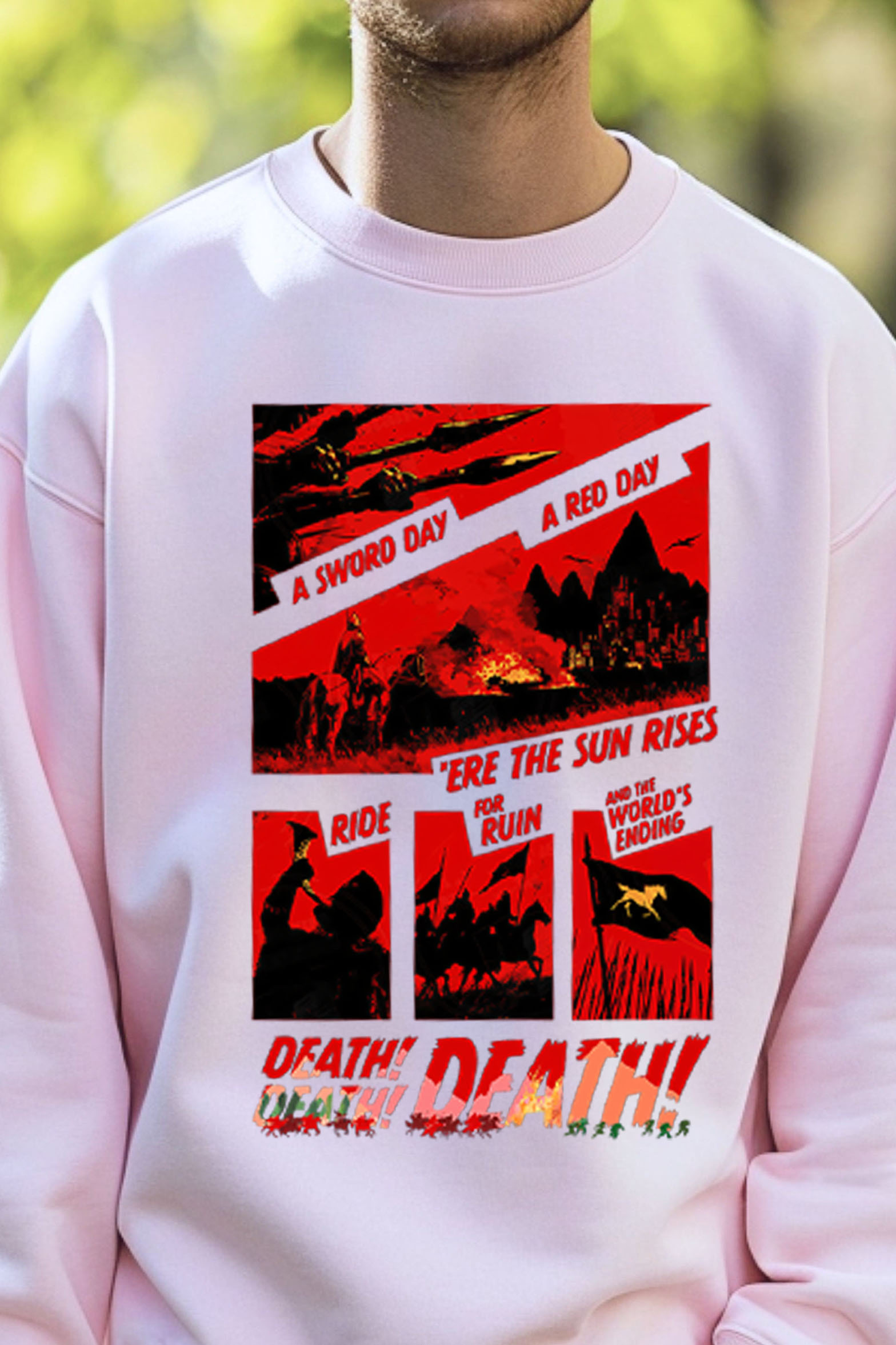 Lord of the Rings-Cycling Print Men's Sweatshirt