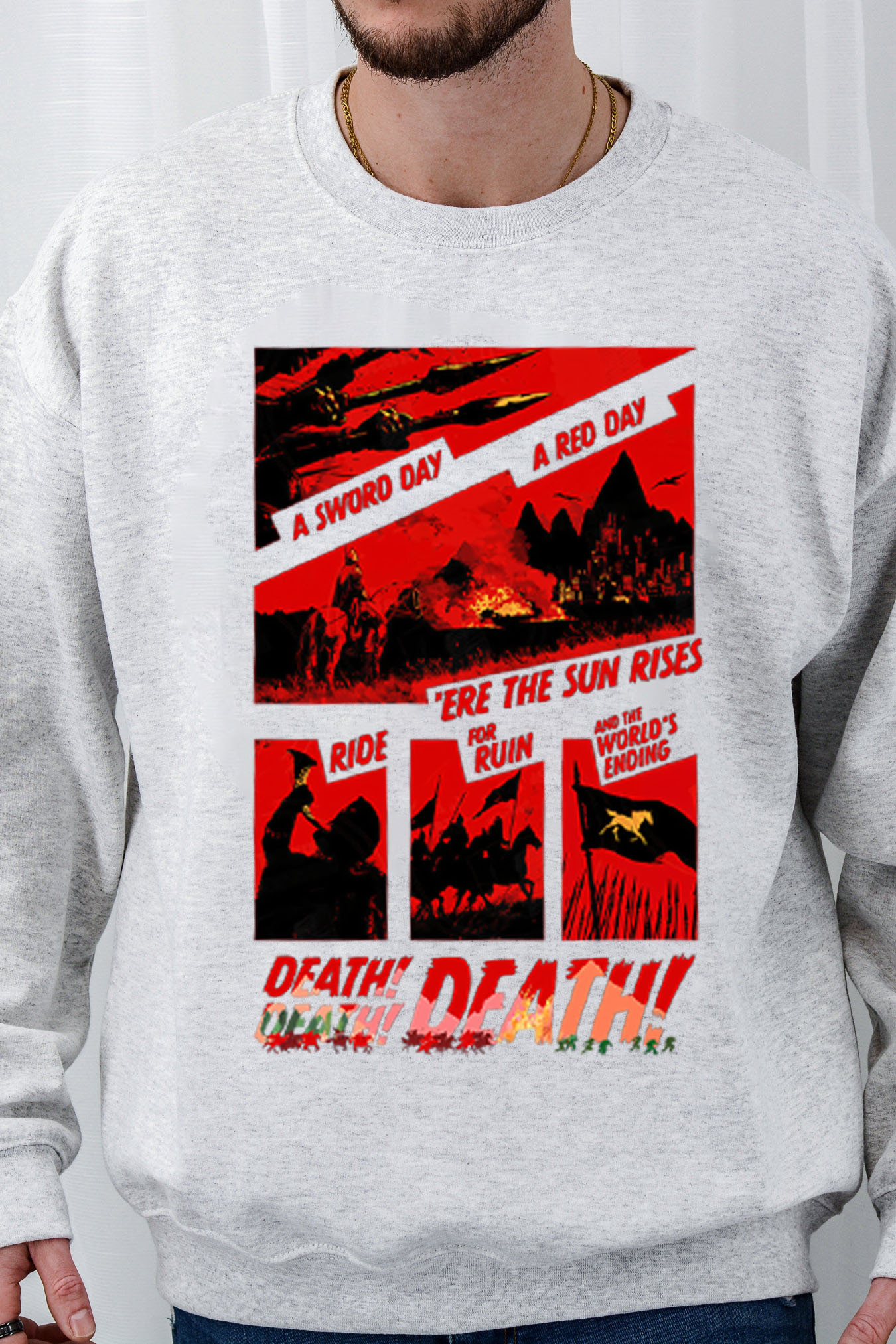 Lord of the Rings-Cycling Print Men's Sweatshirt