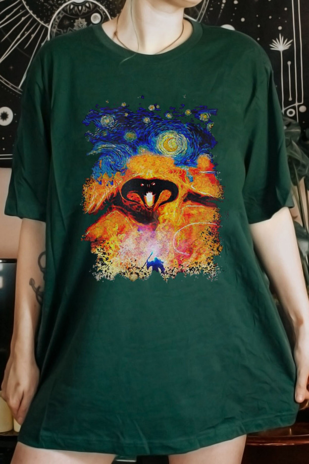 Balrog Starry Night LOTR Vintage Shirt