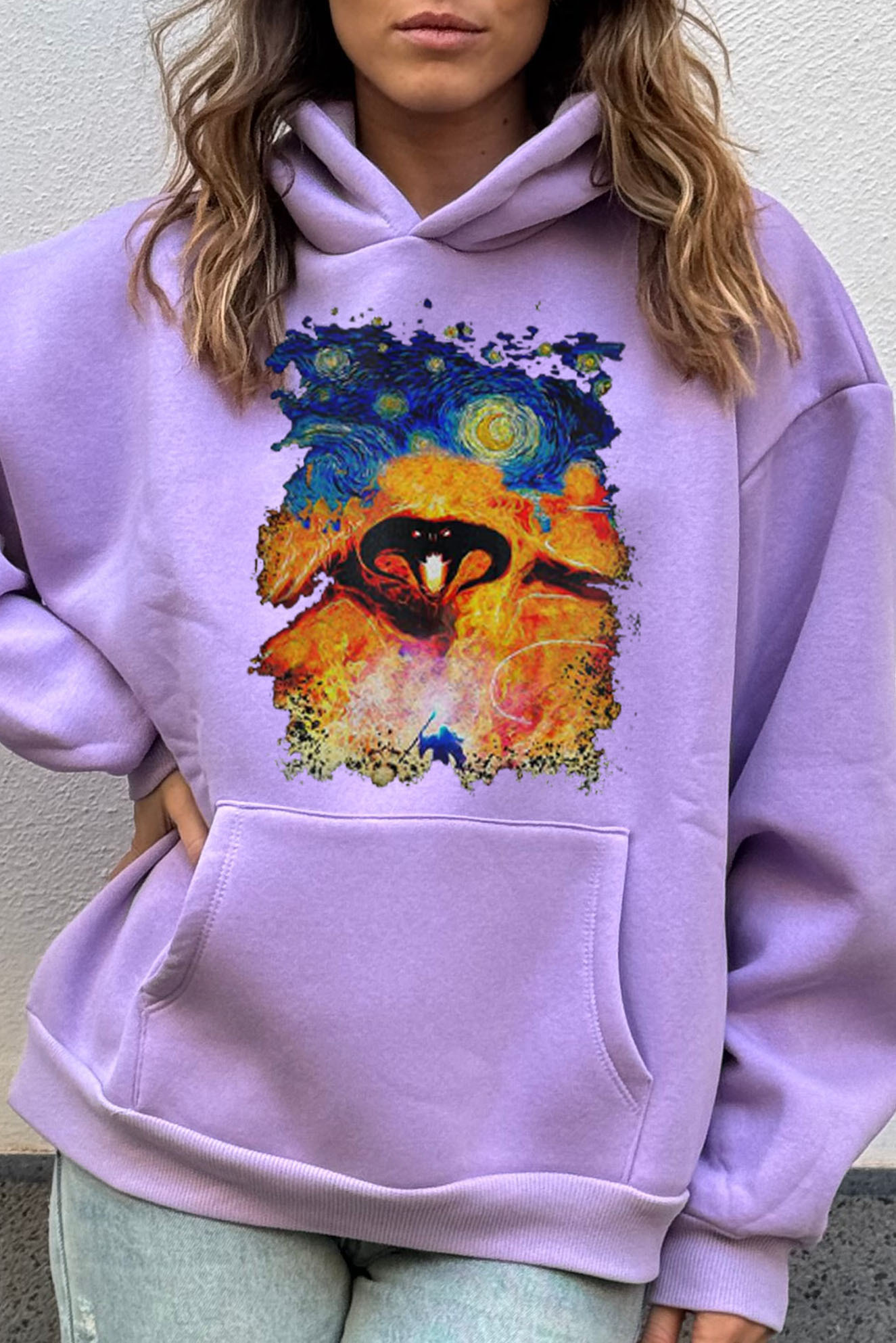 Balrog Starry Night LOTR Vintage Hoodie
