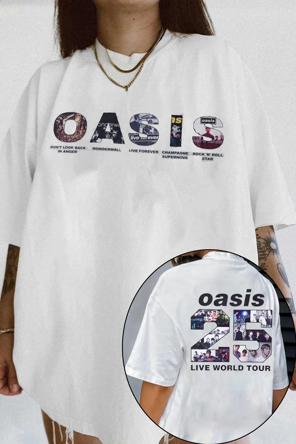 Oasis Unisex T Shirt Definitely Maybe Promo Official Reunion Tour 2025