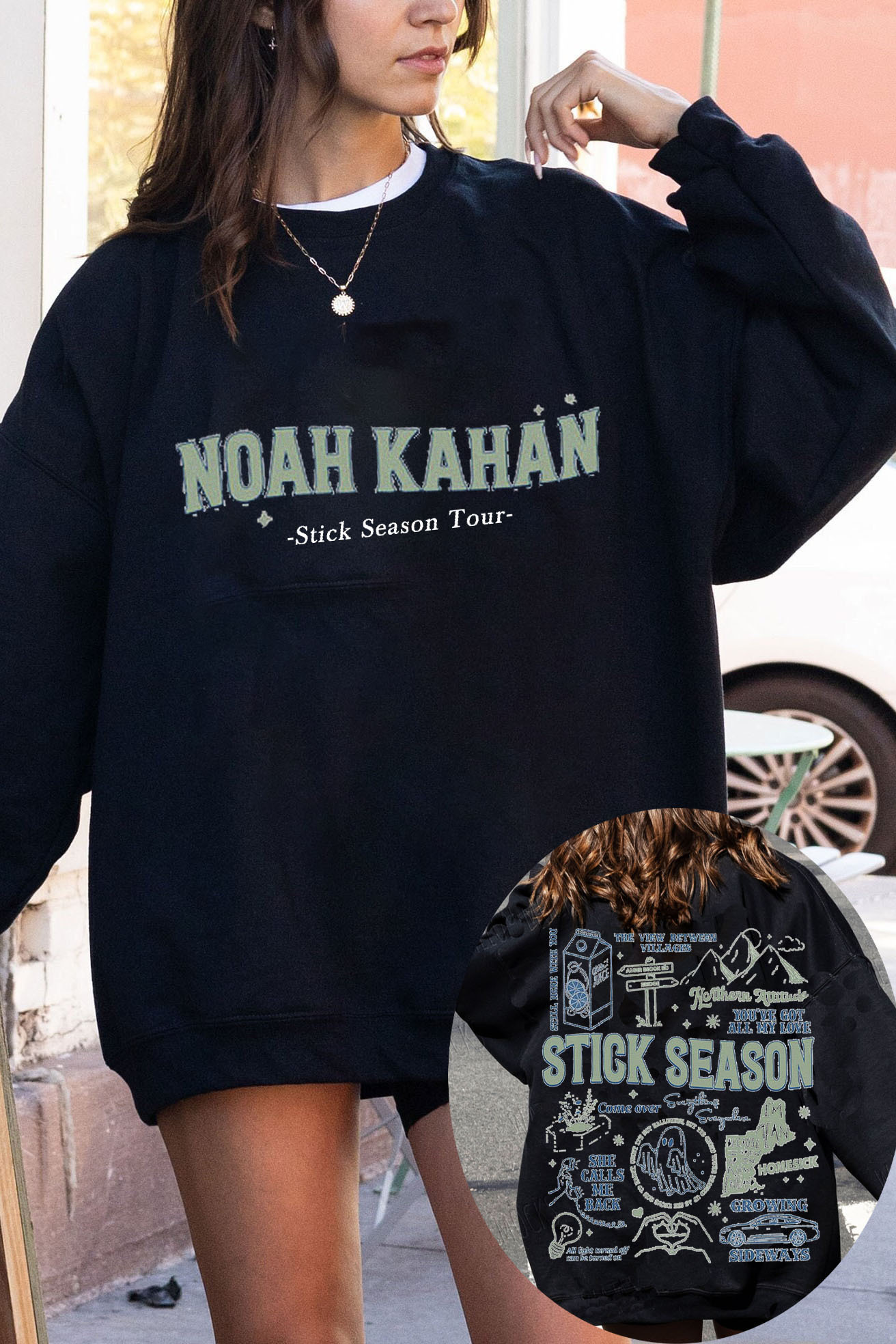 Stick Season 2 Sided Noah Kahan Women Sweatshirt