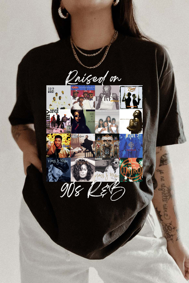 Raised On 90s R&B Album Music Artists-2 Shirts