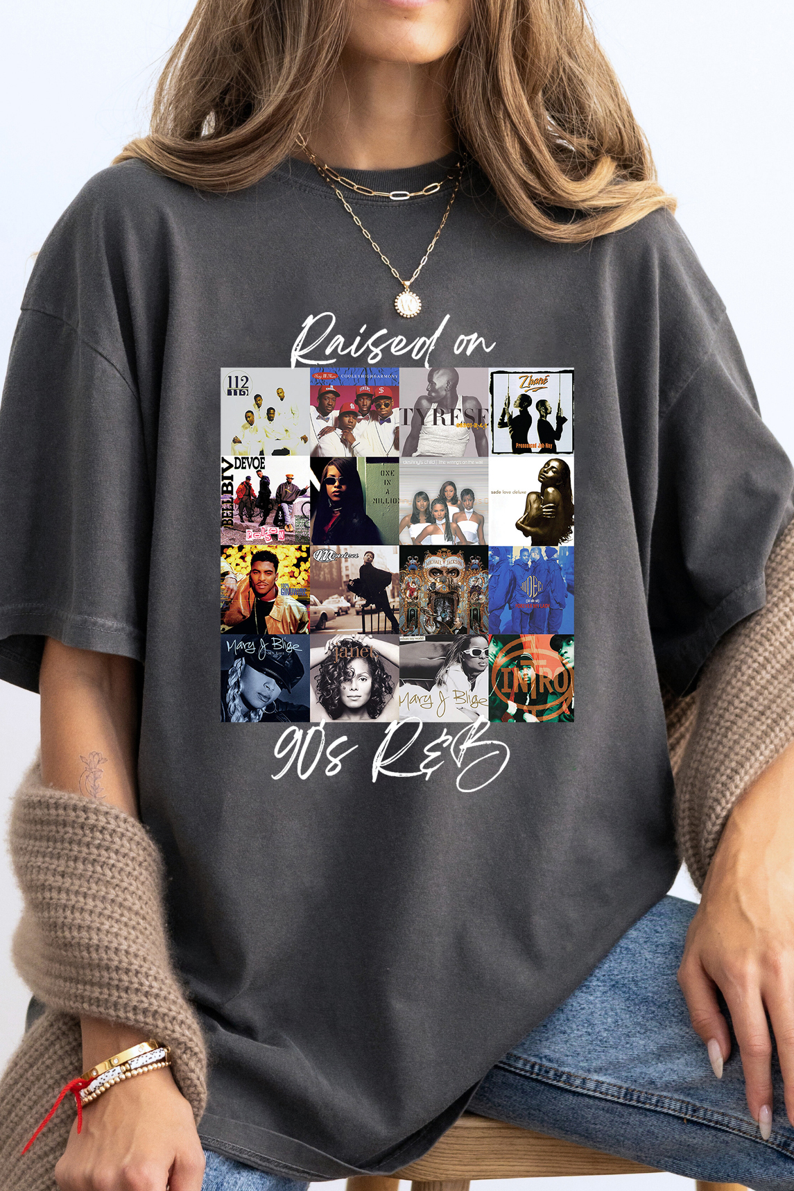 Raised On 90s R&B Album Music Artists-2 Shirts