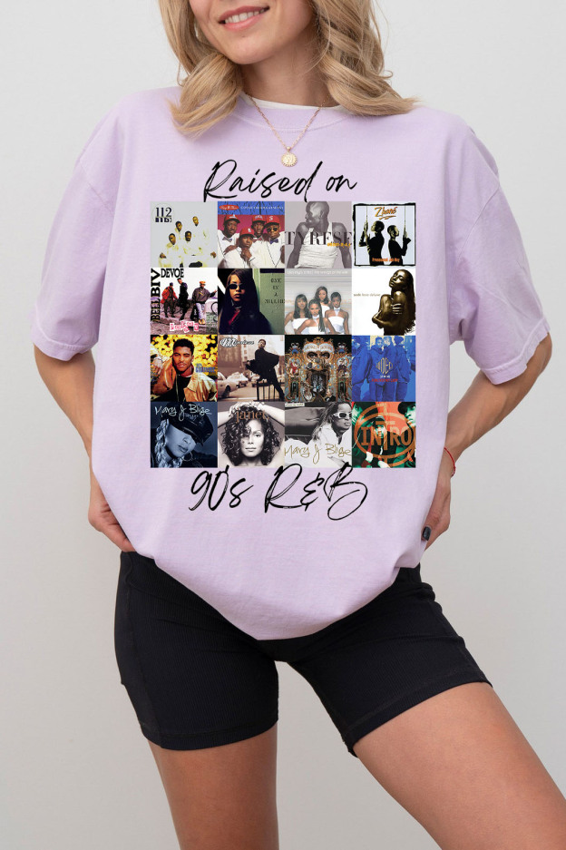 Raised On 90s R&B Album Music Artists-2 Shirts