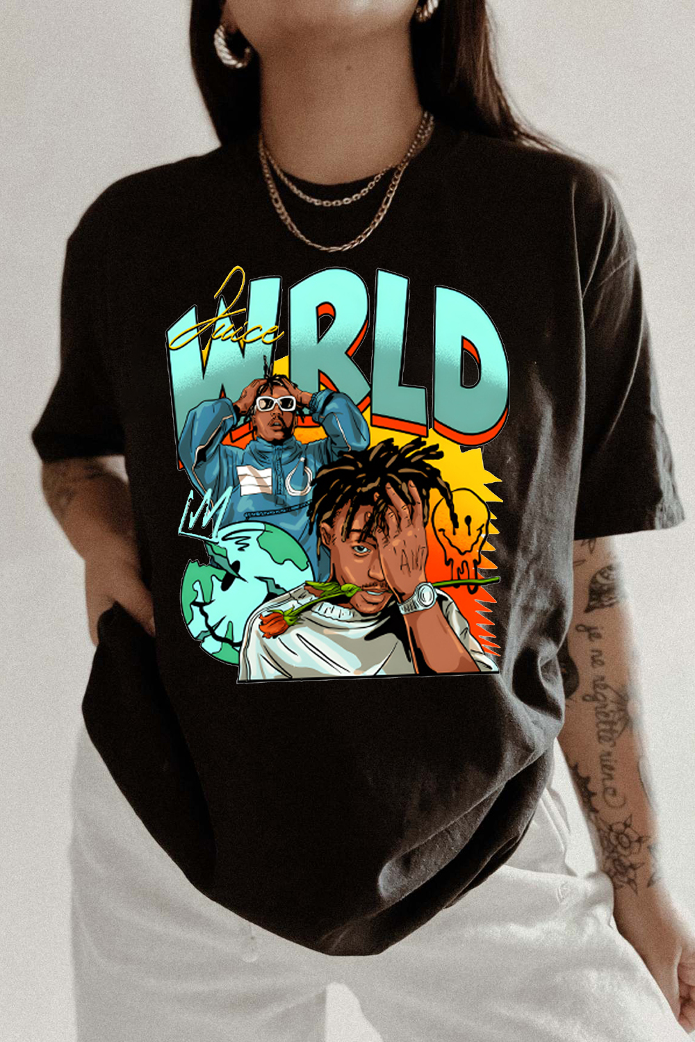 Juice World fans color block ladies short sleeve t-shirt