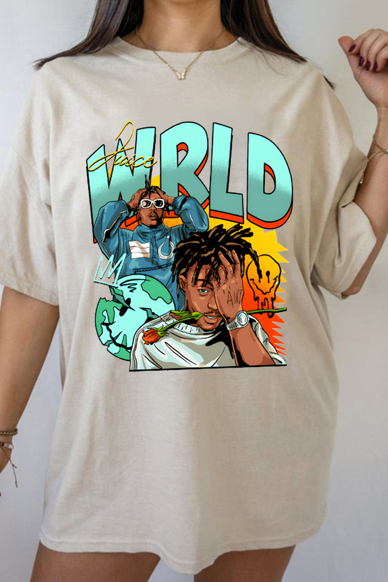 Juice World fans color block ladies short sleeve t-shirt