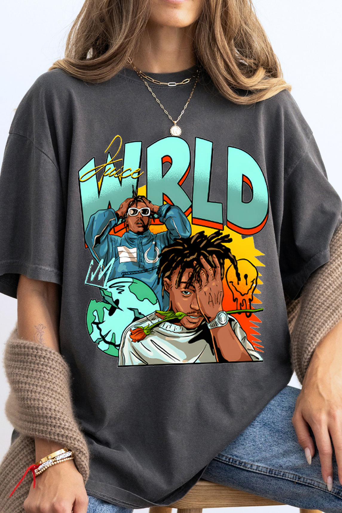 Juice World fans color block ladies short sleeve t-shirt